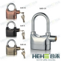 Anti Thief Aluminium Alloy/Zinc Bicycle Alarm Chrome Plated KINBAR Security Padlock Alerts alarm gembok